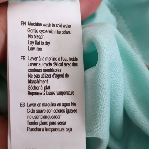 REVAMPED TURQUOISE/MINT FLORAL PLUNGE NECK MAXI DRESS SZ.S NWT - Picture 9 of 10